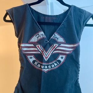 Vintage Designer Kawasaki Tank Top/T-Shirt